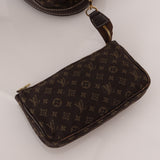 Louis Vuitton Monogram Mini Lin Bucket Bag with Pochette