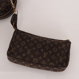 Louis Vuitton Monogram Mini Lin Bucket Bag with Pochette