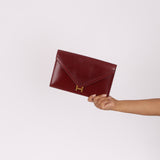 Hermès 1977 Rouge Boxcalf 2-Way Lydie Bag GHW