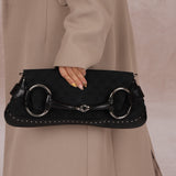 Gucci Monogram Canvas Horsebit Clutch