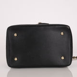 Limited Edition Chanel 2018 Black Lambskin Knock On Wood Large Vanity Case