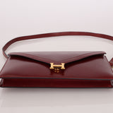 Hermès 1977 Rouge Boxcalf 2-Way Lydie Bag GHW