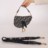 Dior 2019 Oblique Mini Saddle Bag with Strap