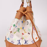 Limited Edition Louis Vuitton x Takashi Murakami Multicolor Monogram Ursula Shoulder Bag