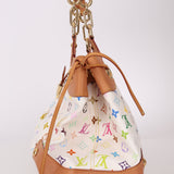 Limited Edition Louis Vuitton x Takashi Murakami Multicolor Monogram Ursula Shoulder Bag