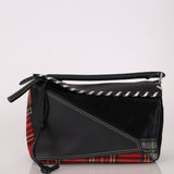 Limited Edition Loewe 2018 Whipstitch Tartan Patchwork Medium Puzzle