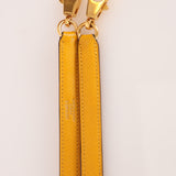 Limited Edition Hermès 1991 Gold and Jaune Ambre Courchevel Kelly 32 Retourne GHW