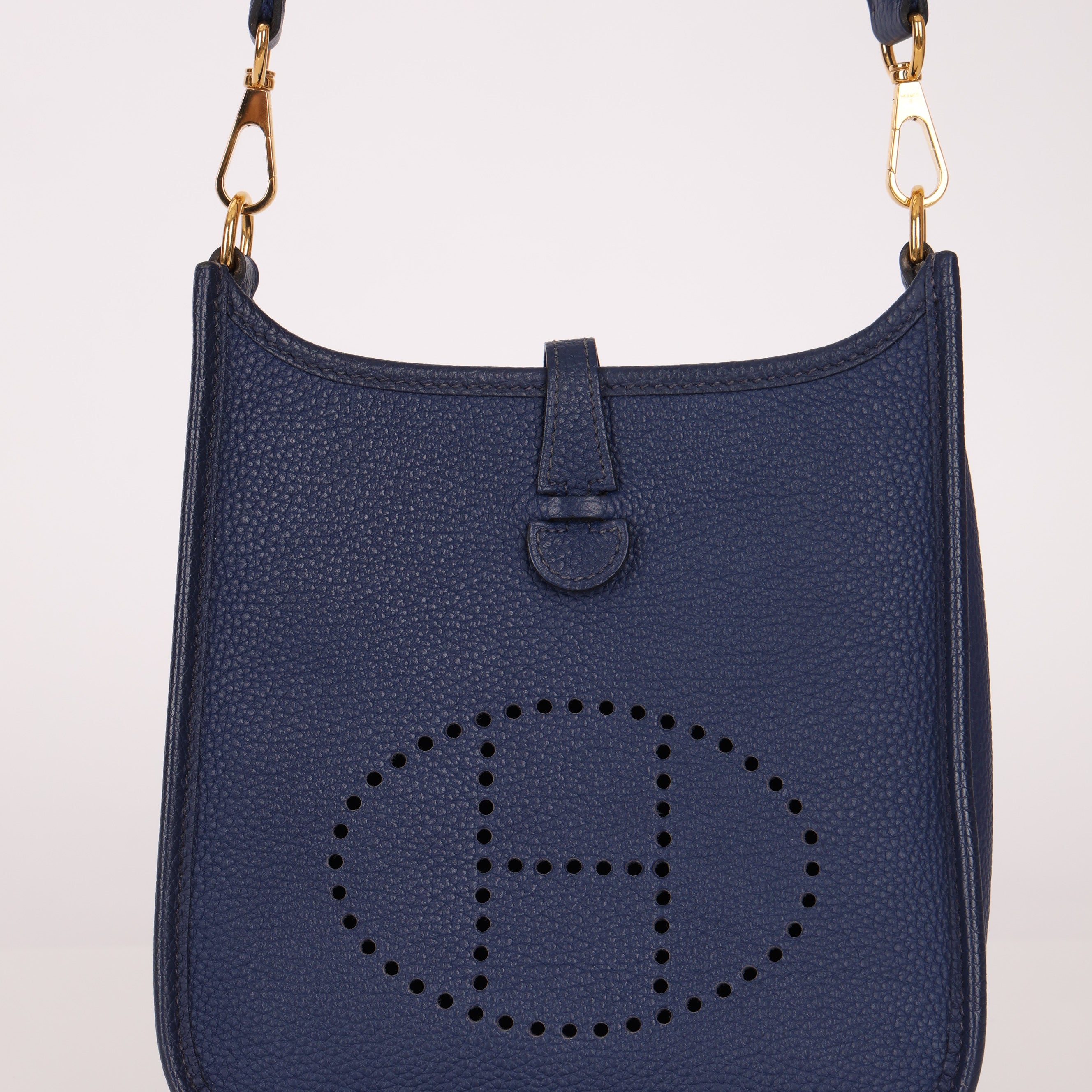 Hermès 2023 Bleu Saphir Clemence Evelyne TPM GHW