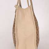 Gucci Canvas Monogram Large 1955 Horsebit Chain Tote
