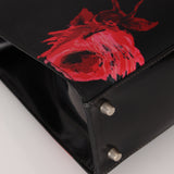 Prada Hibiscus Stamputo Tessuto Frame Handle Bag