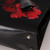 Prada Hibiscus Stamputo Tessuto Frame Handle Bag