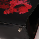 Prada Hibiscus Stamputo Tessuto Frame Handle Bag