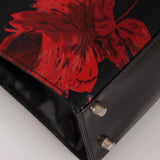 Prada Hibiscus Stamputo Tessuto Frame Handle Bag