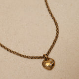 Dior Logo Heart Crystal Pendant Necklace