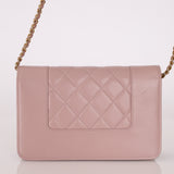Chanel 2016 Mademoiselle Lilac Sheepskin Wallet on Chain