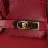 Hermès 2012 Rubis Tadelakt Ghillies Birkin 30 Retourne GHW