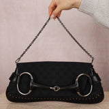 Gucci Monogram Canvas Horsebit Clutch