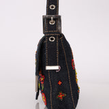 Fendi Floral Beaded Baguette Bag