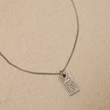Dior Crystal Pavé Dog Tag Necklace