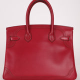 Hermès 2012 Rubis Tadelakt Ghillies Birkin 30 Retourne GHW