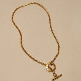 Celine 1991 Dore Tear Chain Toggle Necklace