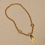 Celine Logo Discs Pendant Necklace
