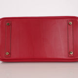 Hermès 2012 Rubis Tadelakt Ghillies Birkin 30 Retourne GHW
