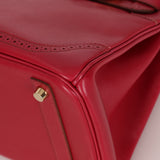 Hermès 2012 Rubis Tadelakt Ghillies Birkin 30 Retourne GHW