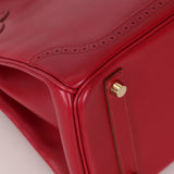 Hermès 2012 Rubis Tadelakt Ghillies Birkin 30 Retourne GHW