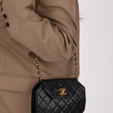 Rare Chanel 1989 Lambskin Octagon Mini Flap