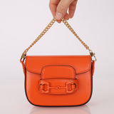 Gucci 1955 Orange Horsebit Mini Shoulder Bag