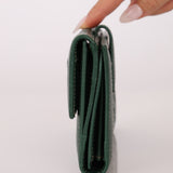 Gucci Green Leather Guccissima Long Wallet