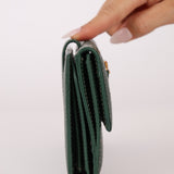 Gucci Green Leather Guccissima Long Wallet