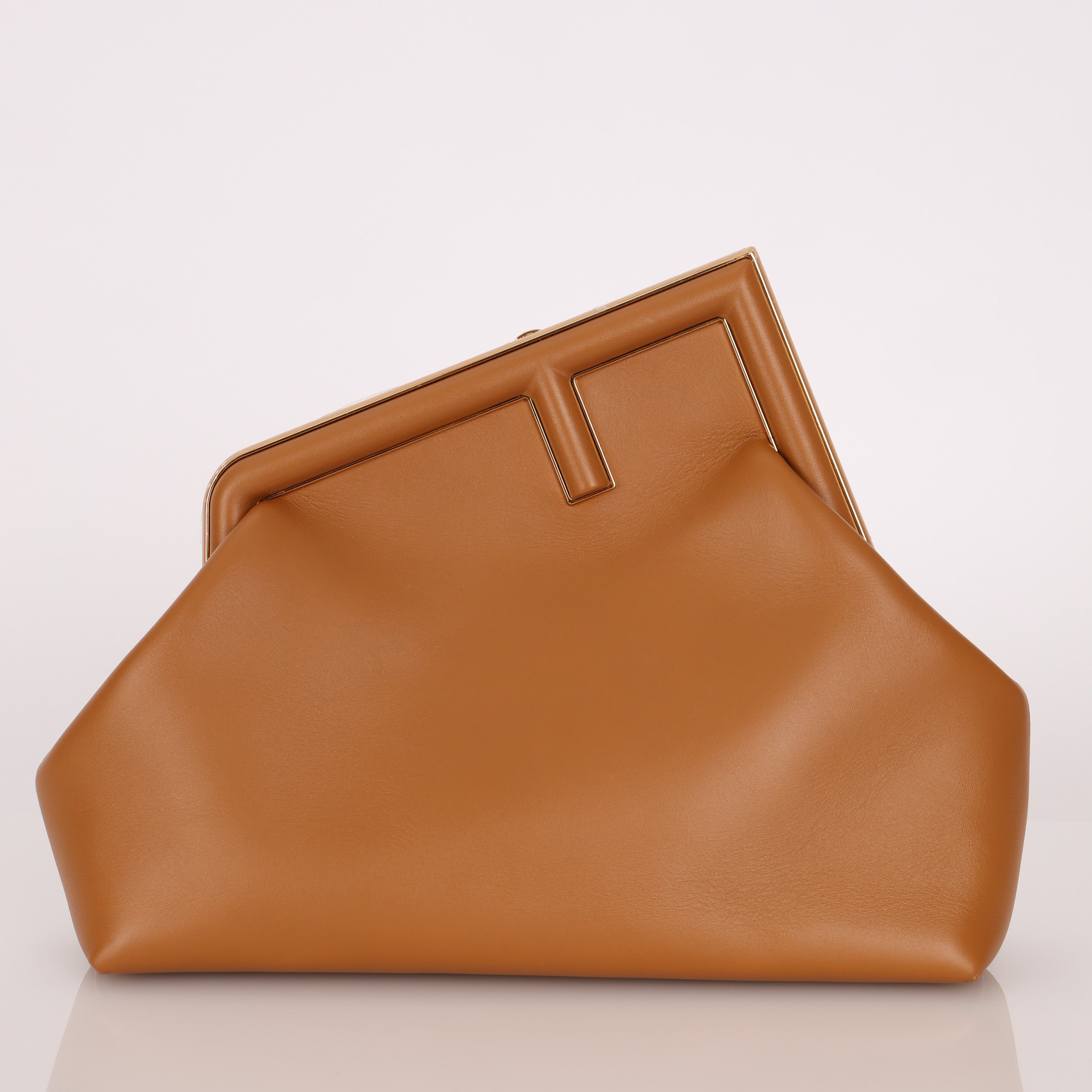 Fendi Cognac Medium First Clutch