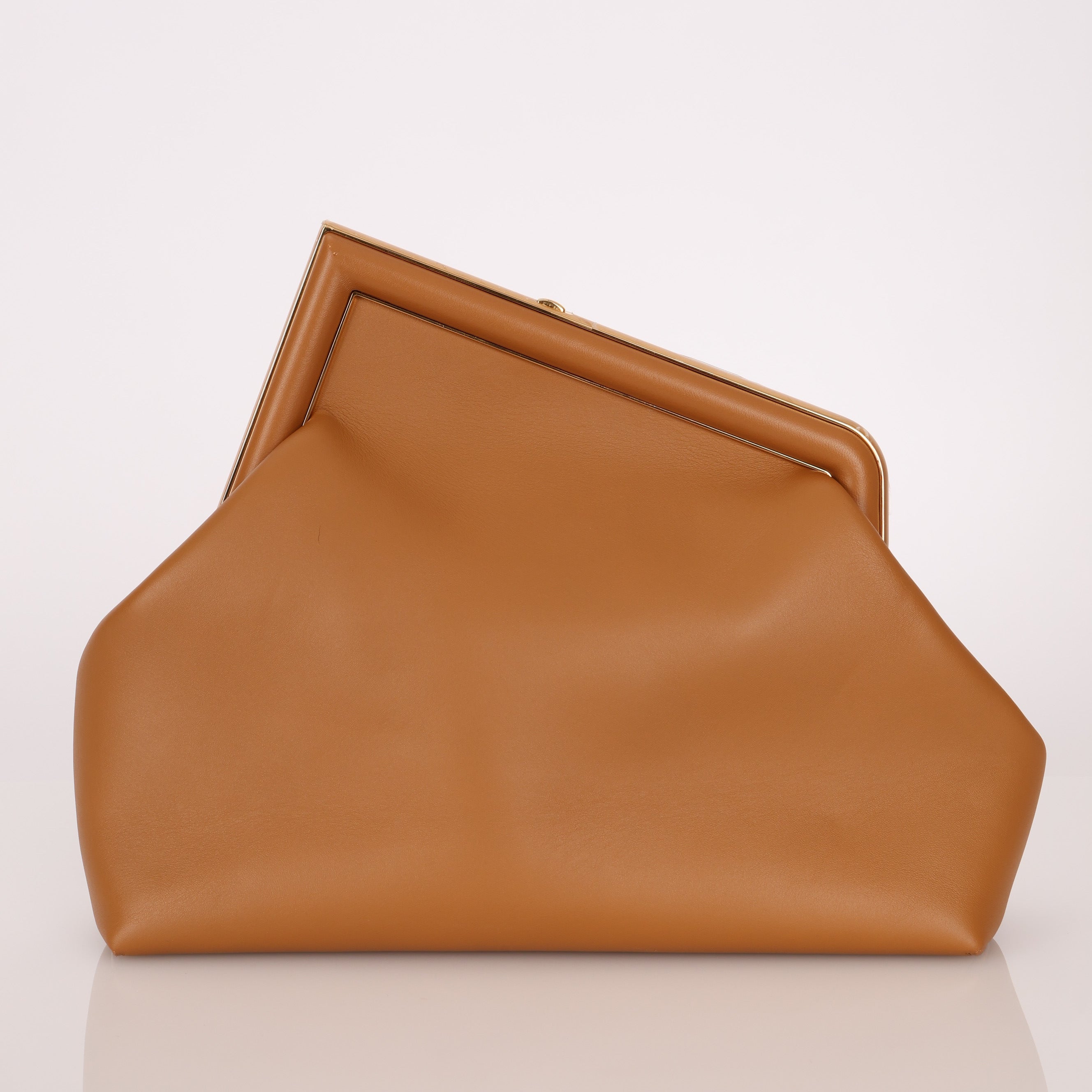 Fendi Cognac Medium First Clutch
