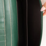 Gucci Green Leather Guccissima Long Wallet