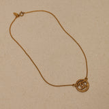 Chanel 70s-80s CC Rope Circle Pendant Choker 24k GP