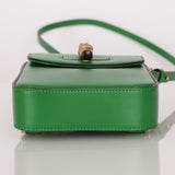 Gucci Green Bamboo Turnlock Vertical Top Handle 3 Way Bag