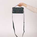 Fendi Forest Green Zucca Trunk Baguette Bag