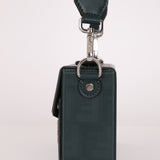 Fendi Forest Green Zucca Trunk Baguette Bag