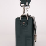Fendi Forest Green Zucca Trunk Baguette Bag