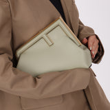 Fendi First Small Light Sage Green Clutch