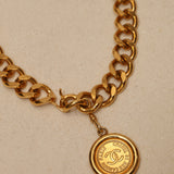 Chanel 1994 Chunky Chain Wax Seal Belt 24k GP