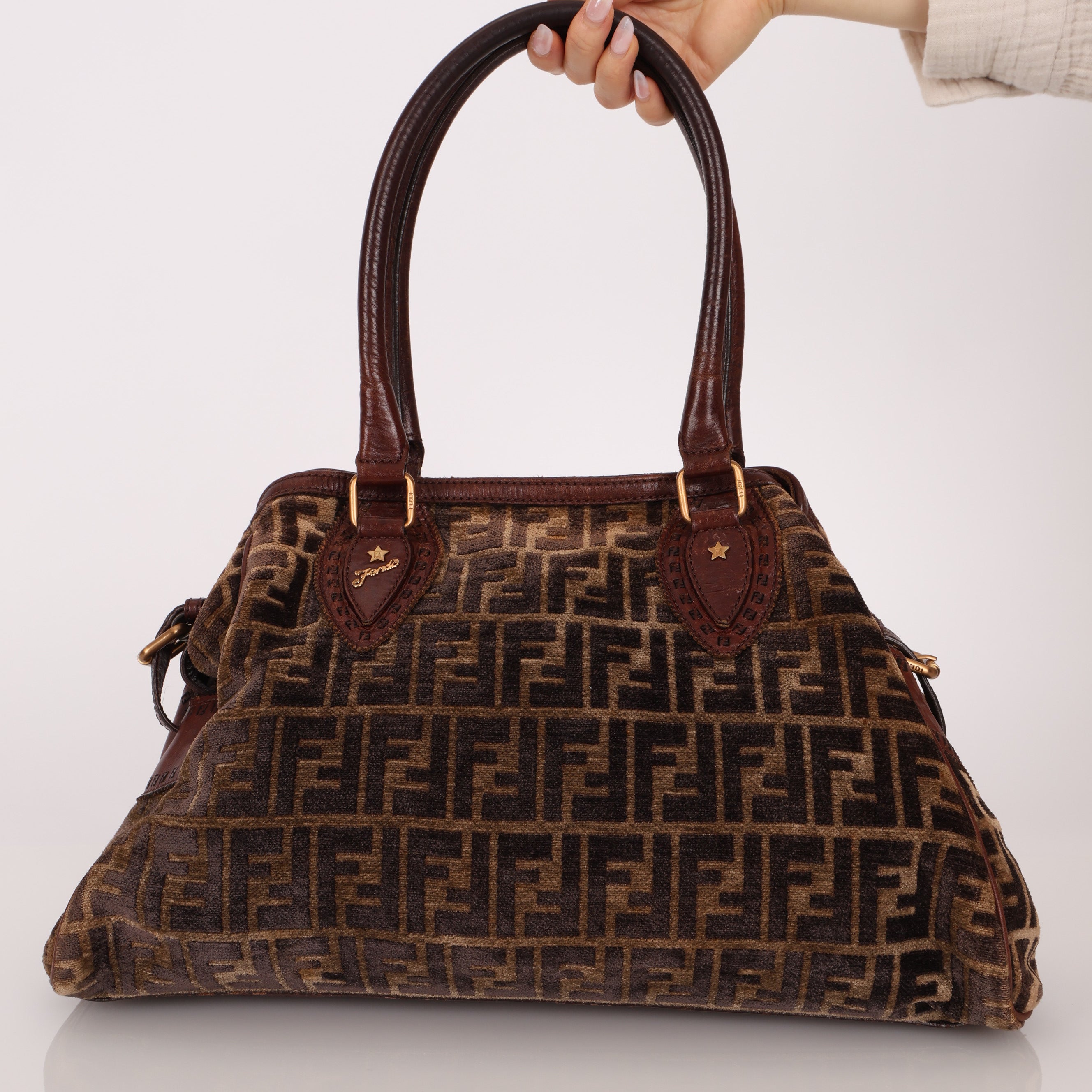 Fendi Zucca Chenille Star Etnico Tote