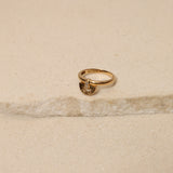 Celine 18K YG Diamond Arc Ring