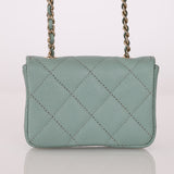 Chanel 2021 Caviar Sage Belt Bag