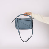 Loewe Medium Blue Puzzle Bag