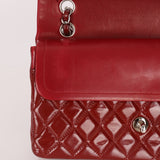 Chanel 2011 Burgundy Patent Medium Classic Double Flap