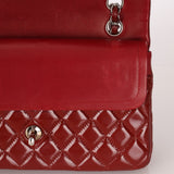 Chanel 2011 Burgundy Patent Medium Classic Double Flap