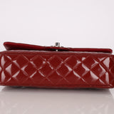 Chanel 2011 Burgundy Patent Medium Classic Double Flap